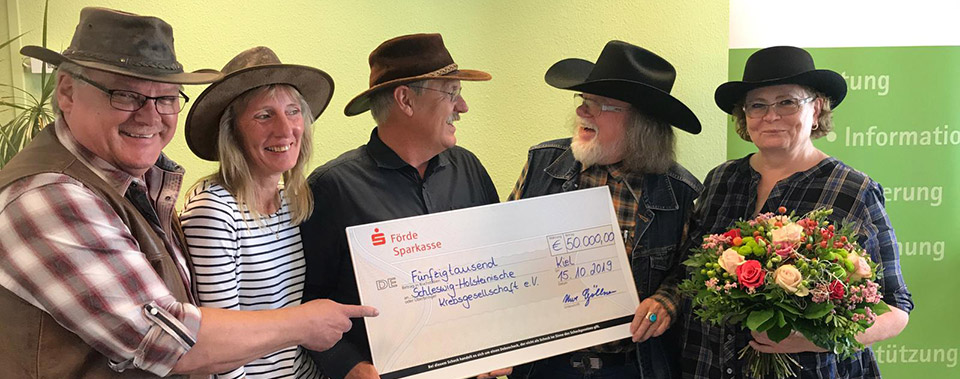 die Country & Line Dance Gruppe Kiel spendete eine Gesamtsumme von 50000 EUR